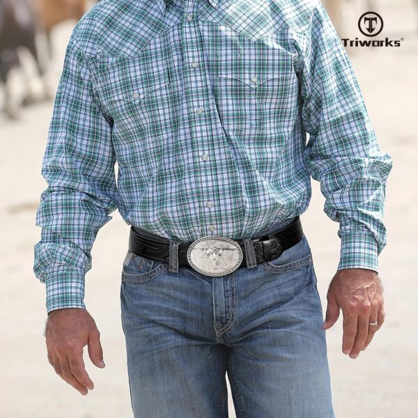 Western Belts for Men Women, Cowboy Cowgirl Belt Embossed We... - Image 4