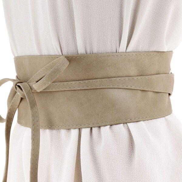 FASHIONGEN - Woman leatherette waisband Obi Belt, MICA - Image 4