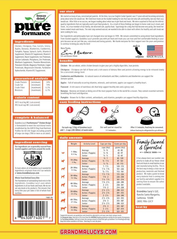 GrandmaLucy Pureformance Freeze Dried Grain Free Chicken Rec... - Image 3