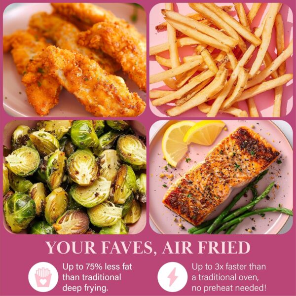 Paris Hilton Air Fryer, Large 6-Quart Capacity, Nonstick Mad... - Image 7