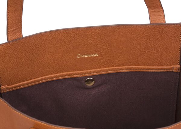 Large Vegan Leather Tote - Womens Slouchy Shoulder Bag with ... - Image 5
