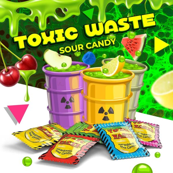 Toxic Waste Sour Candy | 1 Pound Bag | Apple, Watermelon, Le... - Image 4