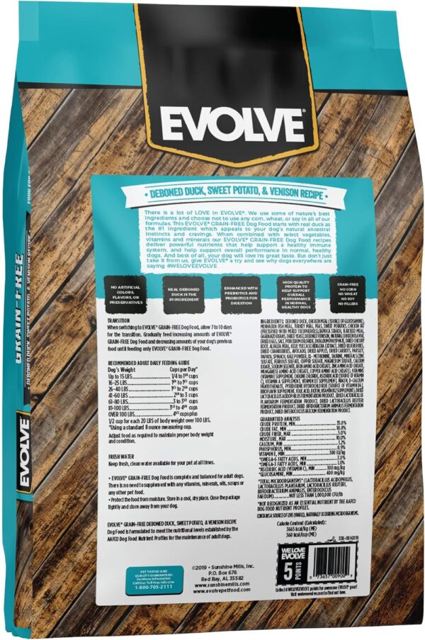 Evolve Grain Free Deboned Duck, Sweet Potato & Venison Recip... - Image 16