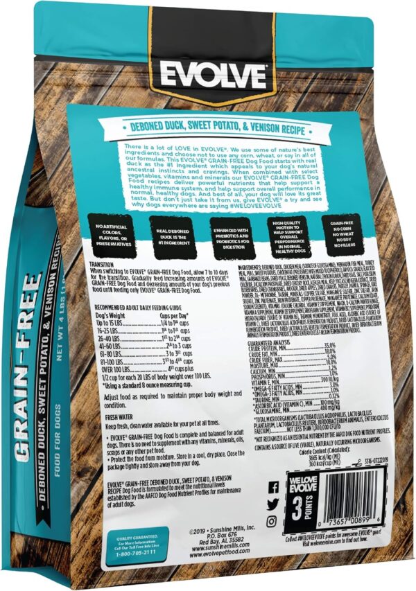 Evolve Grain Free Deboned Duck, Sweet Potato & Venison Recip... - Image 3