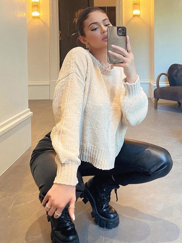 KENDALL + KYLIE Women's Vegan Leather Jogger - Image 4