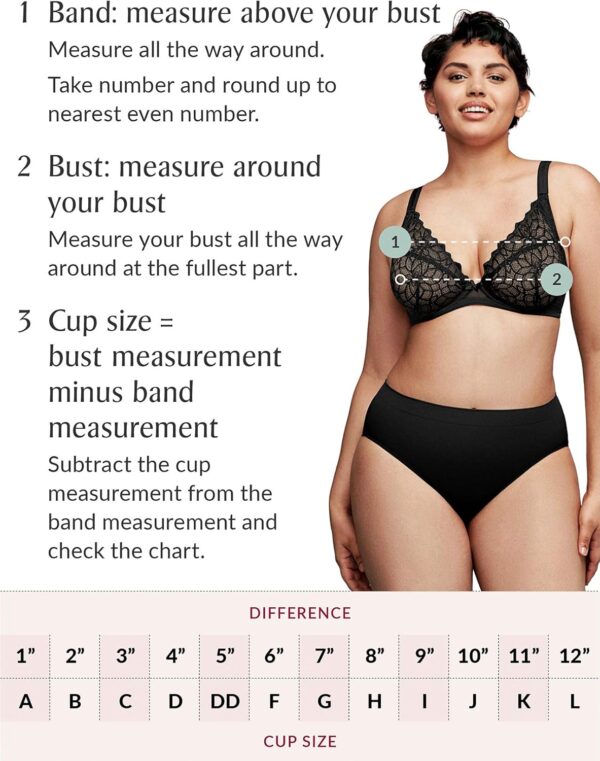 Women's Full Figure Plus Size Underwire Front Close Racerbac... - Image 5