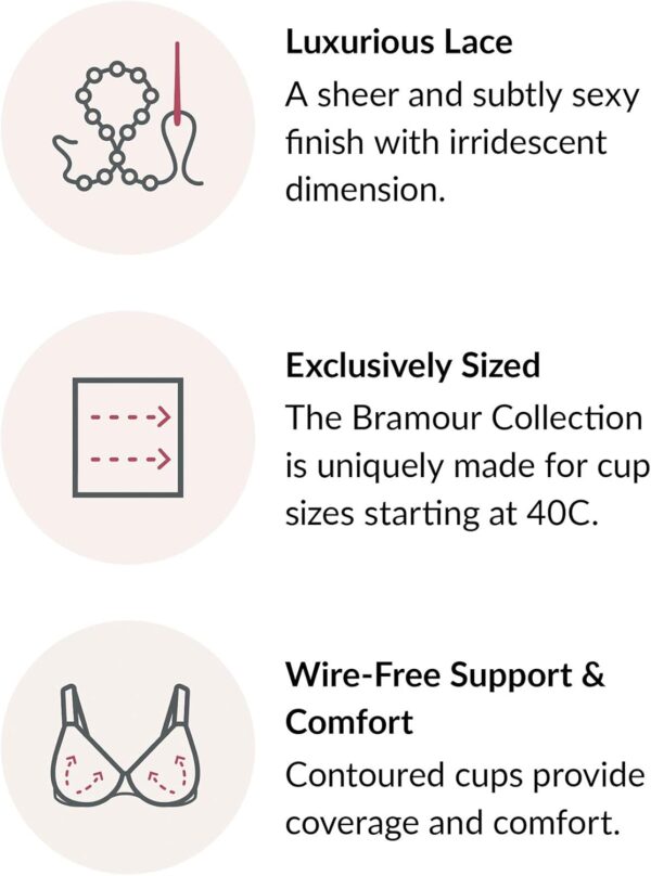 Women's Full Figure Plus Size Luxury Wirefree Lace Bralette-... - Image 5