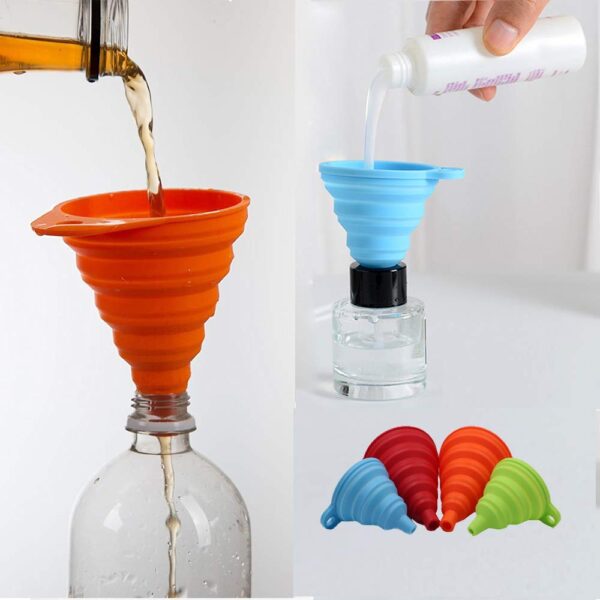 KongNai Kitchen Funnel Set 4 Pack, Small and Large, Kitchen ... - Image 6