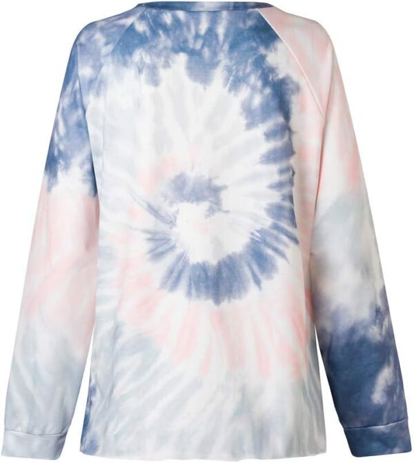 MUZHI Women's Casual Color Block Tie Dye Crewneck Faith Over... - Image 4