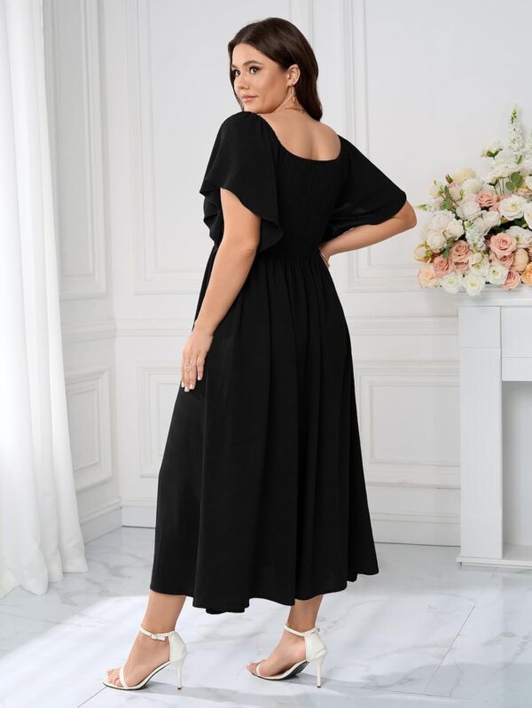 SCOMCHIC Women Plus Size Dresses Short Sleeve Sweetheart Nec... - Image 7