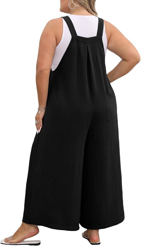 OLRIK Plus Size Jumpsuit for Women Wide Leg Casual Summer Ro... - Image 4