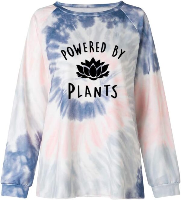 MUZHI Women's Casual Color Block Tie Dye Crewneck Faith Over... - Image 3