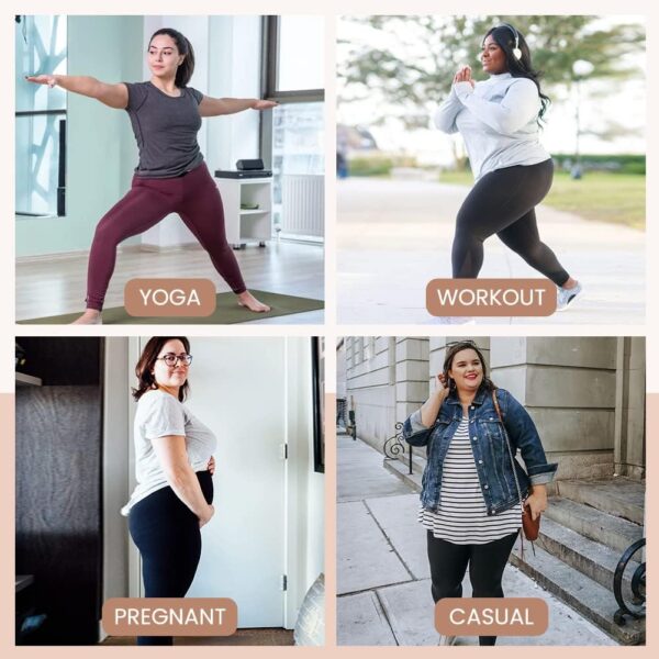 HLTPRO 3 Pack Plus Size Leggings for Women(X-Large - 4X)- Hi... - Image 3