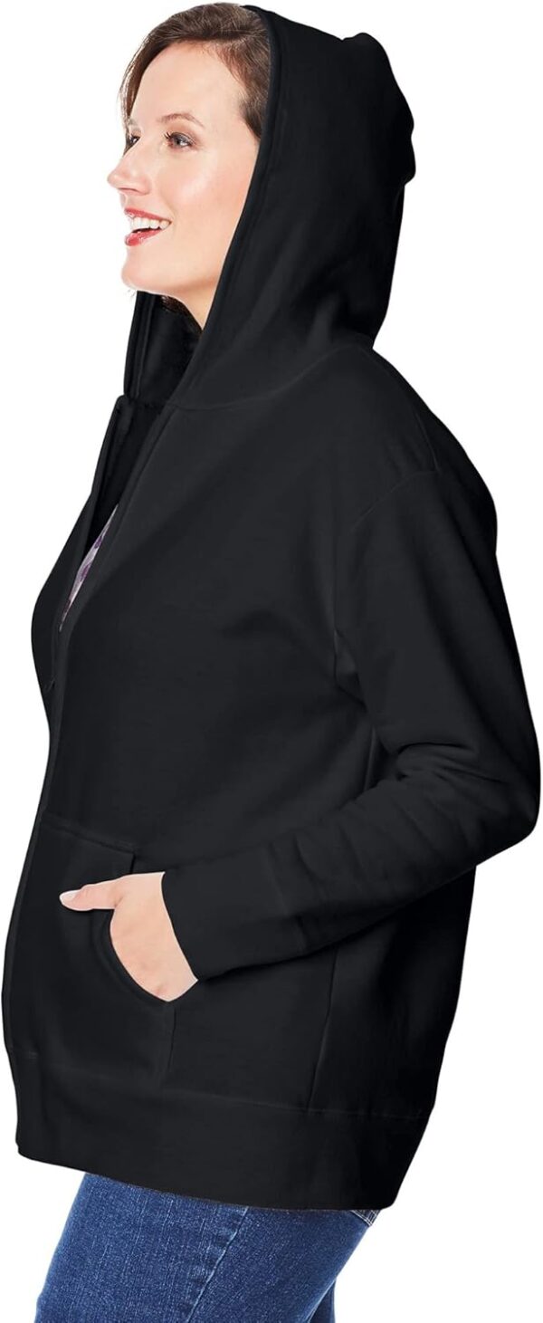 Just My Size Women's Ecosmart Fullzip Fleece Hoodie - Image 7