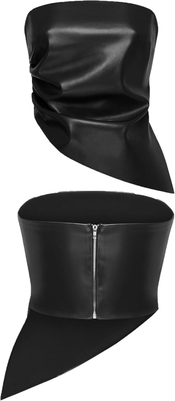 ISZPLUSH Women’s Tube Cropped Camisole Tops Sexy Ruched Stra... - Image 7
