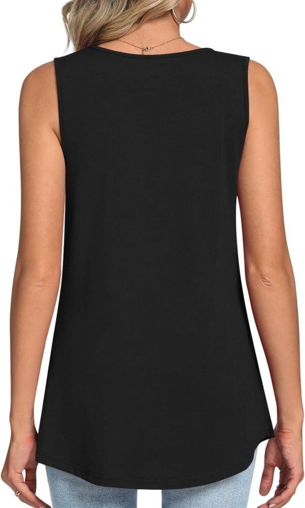 LONGYUAN Womens Tank Tops Summer Sleeveless Tunic Square Nec... - Image 4