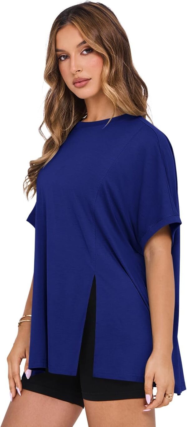 MIHOLL Women's Short Sleeve T Shirts Open Back 2025 Summer C... - Image 6