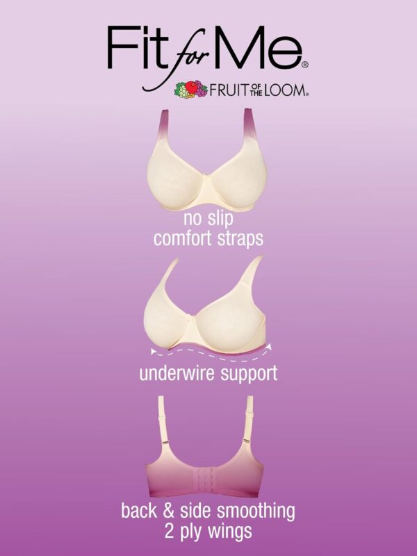 Fruit of the Loom Women's Plus-Size Cotton Unlined Underwire... - Image 4
