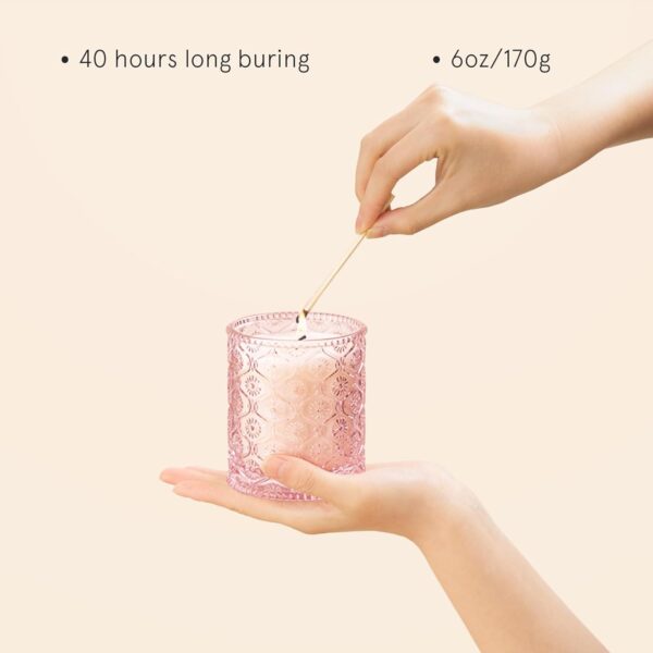 LA JOLIE MUSE Sandalwood Rose Candle, Scented Candles, Mothe... - Image 3