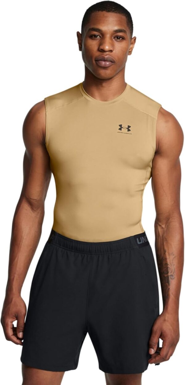 Under Armour Men's HeatGear Compression Sleeveless T-Shirt - Image 2