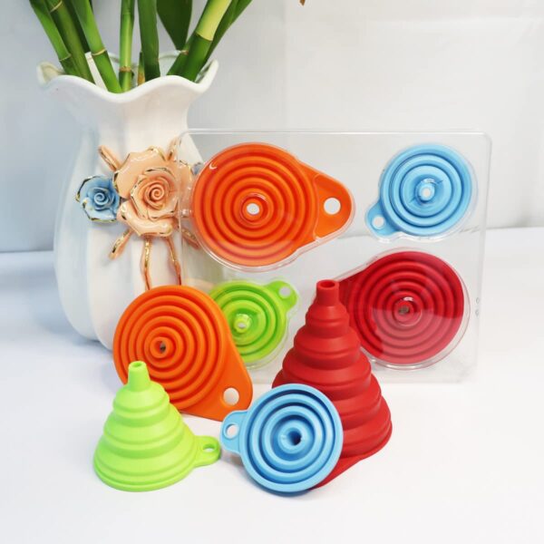 KongNai Kitchen Funnel Set 4 Pack, Small and Large, Kitchen ... - Image 5