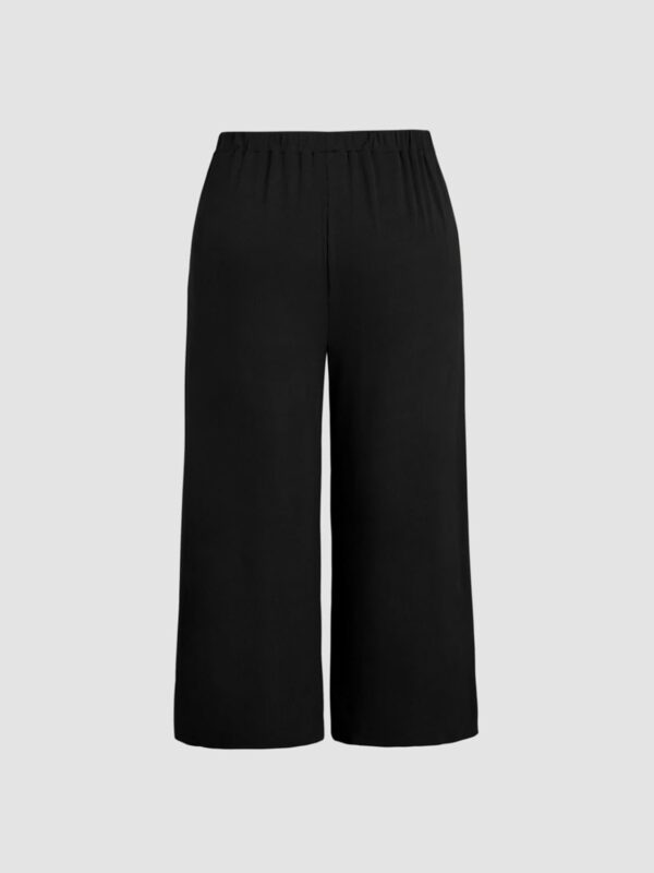CIDER Women’s Plus Size Wide Leg Pants Palazzo Flowy Elastic... - Image 4