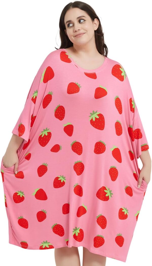 KFUBUO Plus Size Nightgowns for Women Oversized Sleep Tshirt... - Image 4
