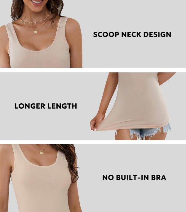 DAVID ARCHY Tank Tops for Women Bamboo Rayon Women's Camisol... - Image 5