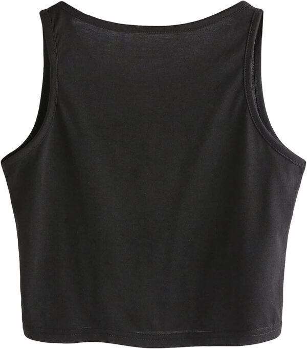 Remidoo Women's Casual Sleeveless Graphic Cropped Top Crewne... - Image 3