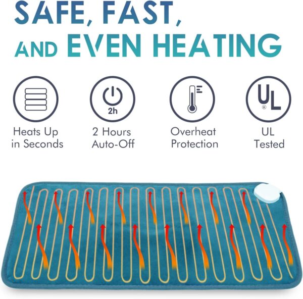 DAILYLIFE Massage Heating Pad, 12''x 24'' Electric Heated Pa... - Image 3