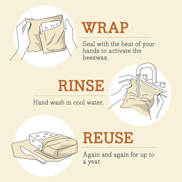 Bee's Wrap Reusable Beeswax Food Wraps Made in The USA, Eco ... - Image 8