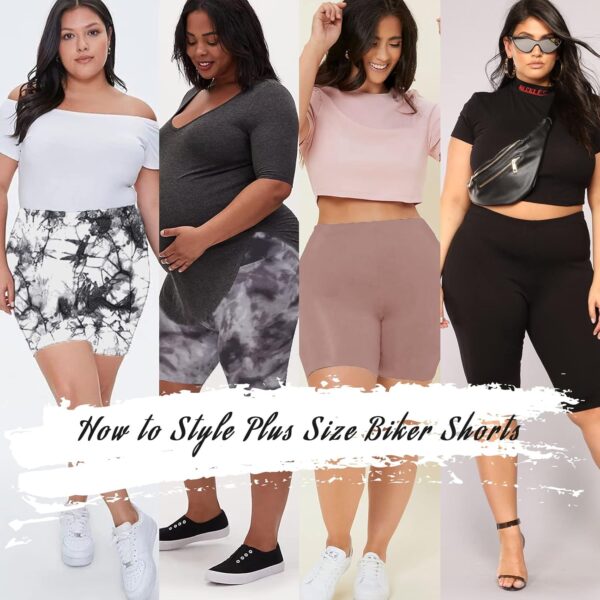 QGGQDD 3 Pack Plus Size Biker Shorts for Women – 8" High Wai... - Image 5