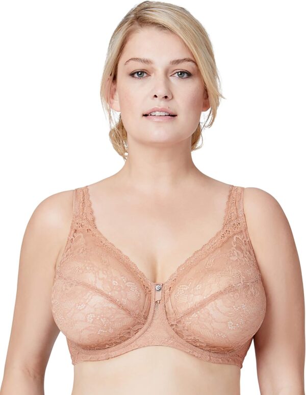 Glamorise Women's Full Figure Plus Size Underwire Sheer Lace... - Image 4