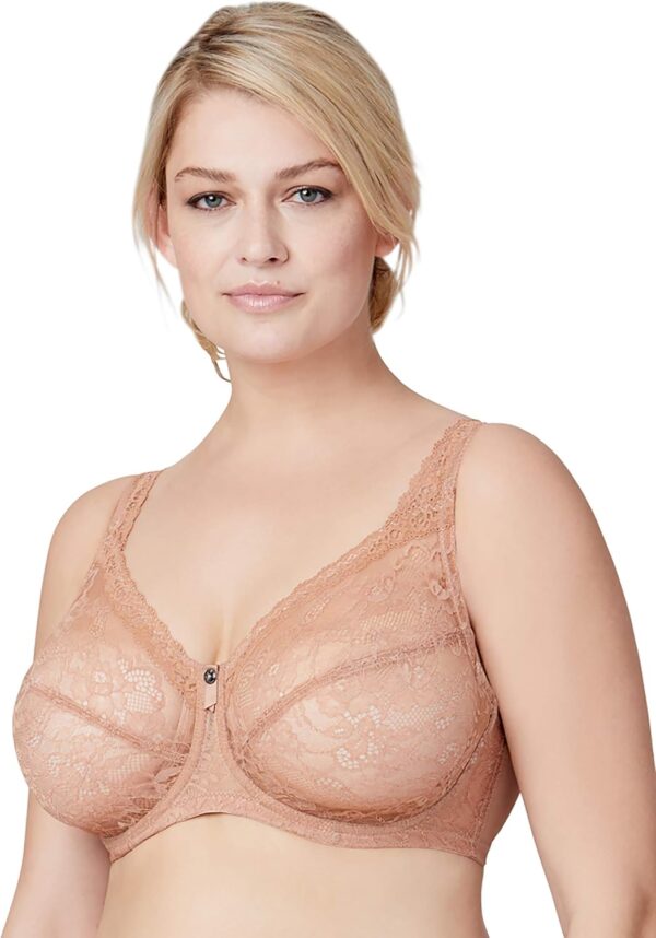 Glamorise Women's Full Figure Plus Size Underwire Sheer Lace... - Image 2