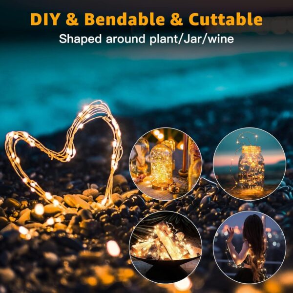 6 Pack Fairy Lights Battery Operated 7ft 20 LED Mini String ... - Image 7