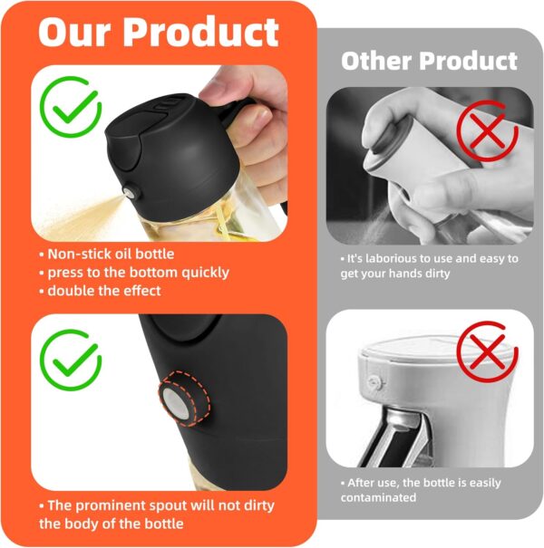 TrendPlain 16oz/470ml Glass Olive Oil Sprayer for Cooking - ... - Image 7