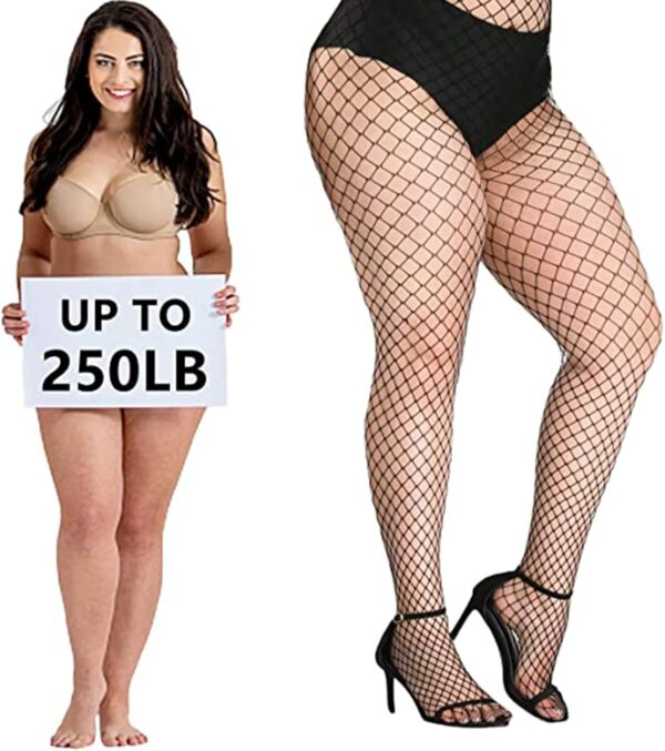 Buauty 3 Pcs Lace Patterned Fishnet Tights for Women Black F... - Image 3