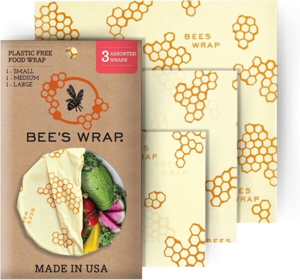 Bee's Wrap Reusable Beeswax Food Wraps Made in The USA, Eco ... - Image 2