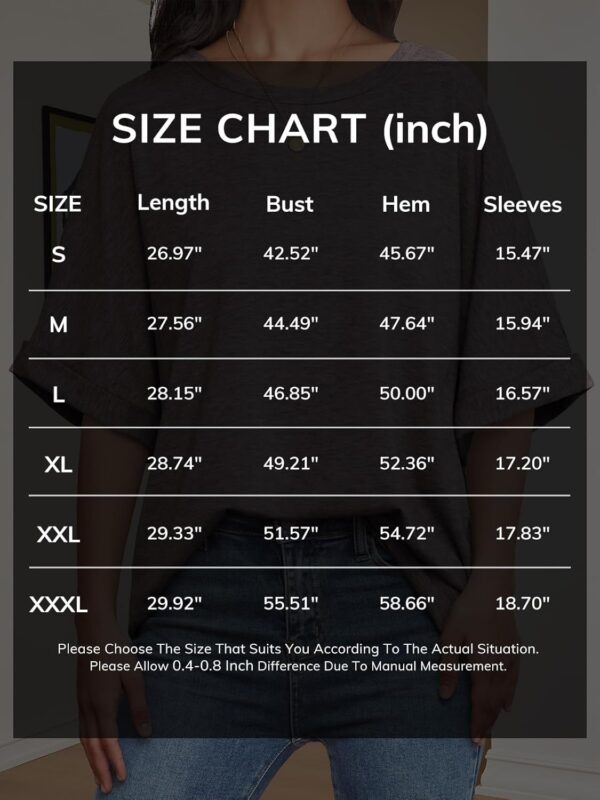 ATHMILE Womens Oversized T Shirts Summer Tops Spring Casual ... - Image 8