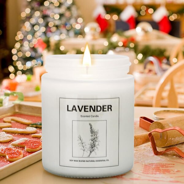 4 Pack Candles for Home Scented, Lavender Candle Set, Aromat... - Image 3