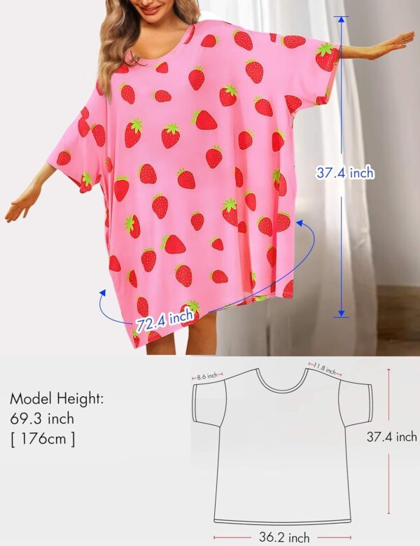 KFUBUO Plus Size Nightgowns for Women Oversized Sleep Tshirt... - Image 6