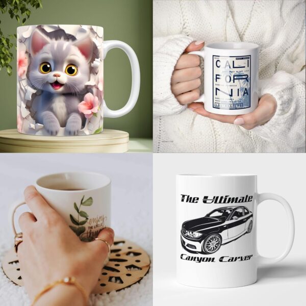Dmsky Sublimation Coffee Mugs Tazas Para Sublimar 11 oz Blan... - Image 7