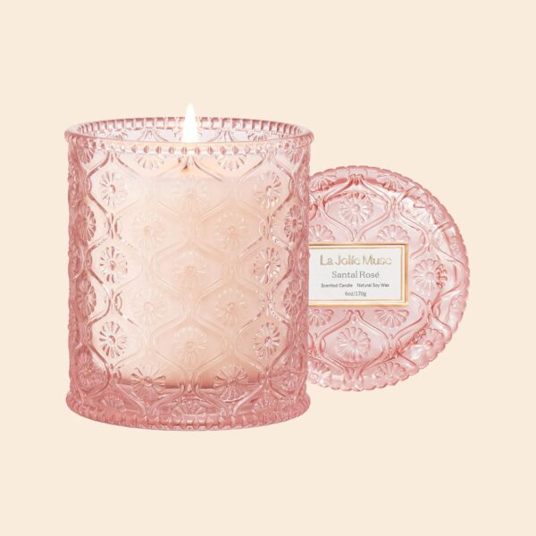 LA JOLIE MUSE Sandalwood Rose Candle, Scented Candles, Mothe... - Image 10