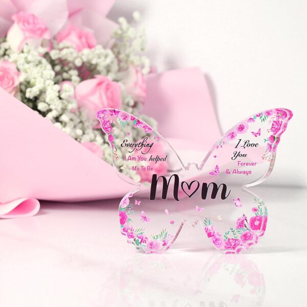 Mothers Day Gifts for Mom - Engraved Butterfly-Shaped Acryli... - Image 3