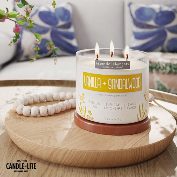 Essential Elements by Candle-lite Scented Candles, Vanilla &... - Image 7