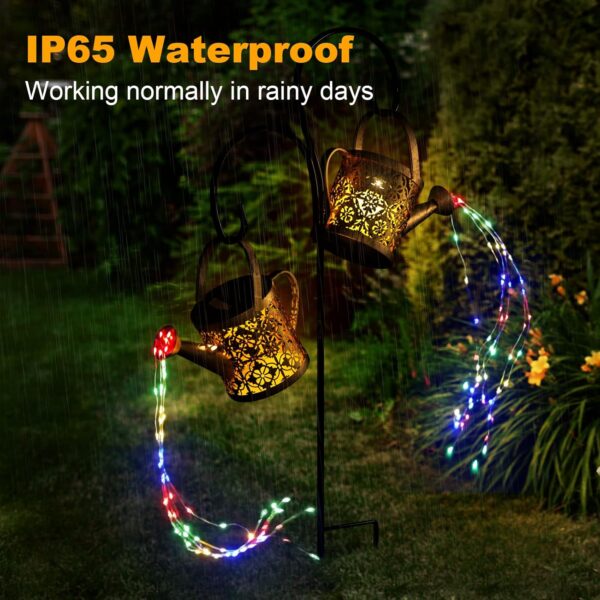 MEREAR Solar Watering Can Lights Outdoor with 8 Multi-Color ... - Image 4