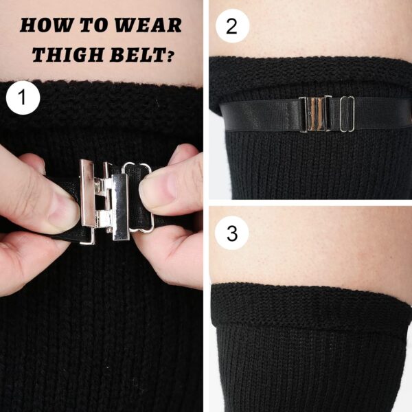 Plus Size Womens Thigh High Socks for Thick Thighs- Extra Lo... - Image 4