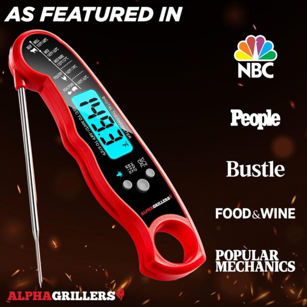 Alpha Grillers Meat Thermometer Digital - Instant Read Food ... - Image 5