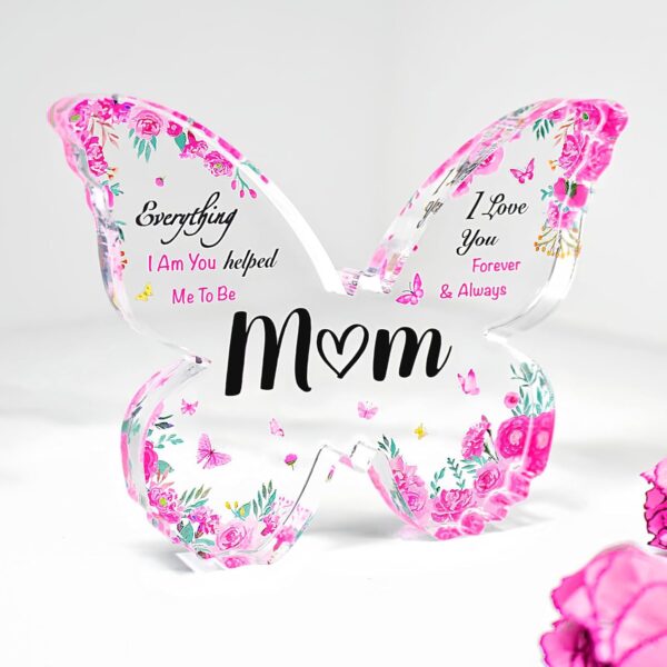Mothers Day Gifts for Mom - Engraved Butterfly-Shaped Acryli... - Image 2