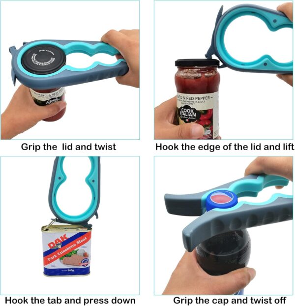 Otstar Jar Opener Bottle Opener and Can Opener for Weak hand... - Image 4